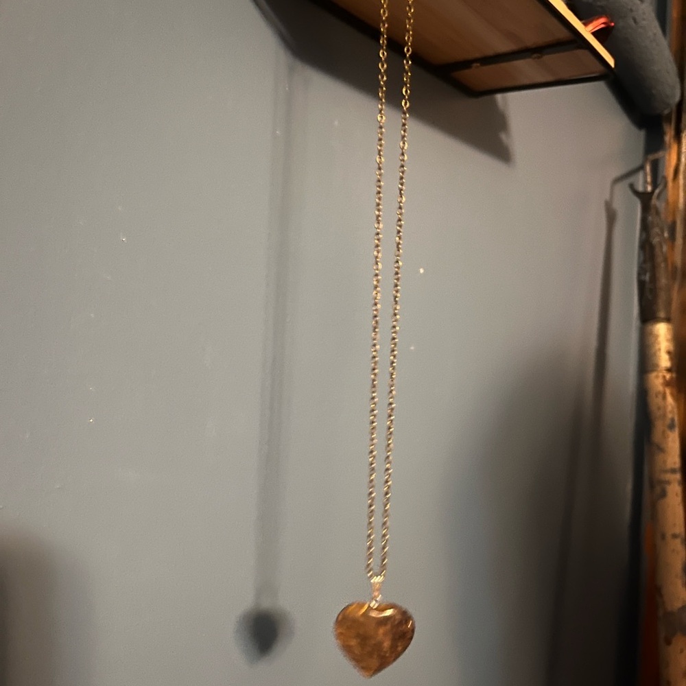 Tiger Eye Heart Pendant Necklace